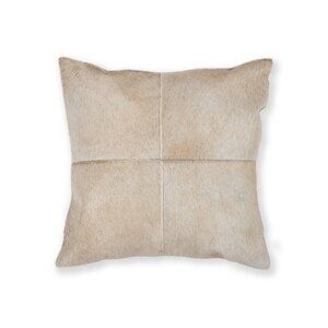 Natural Home Decor Torino Cowhide Pillow | 1-Piece | Natural | 18"x18"
